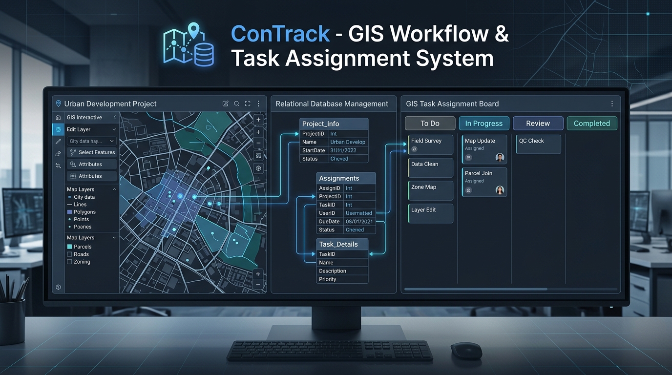 ConTrack GIS Workflow & Task Assignment Project Banner