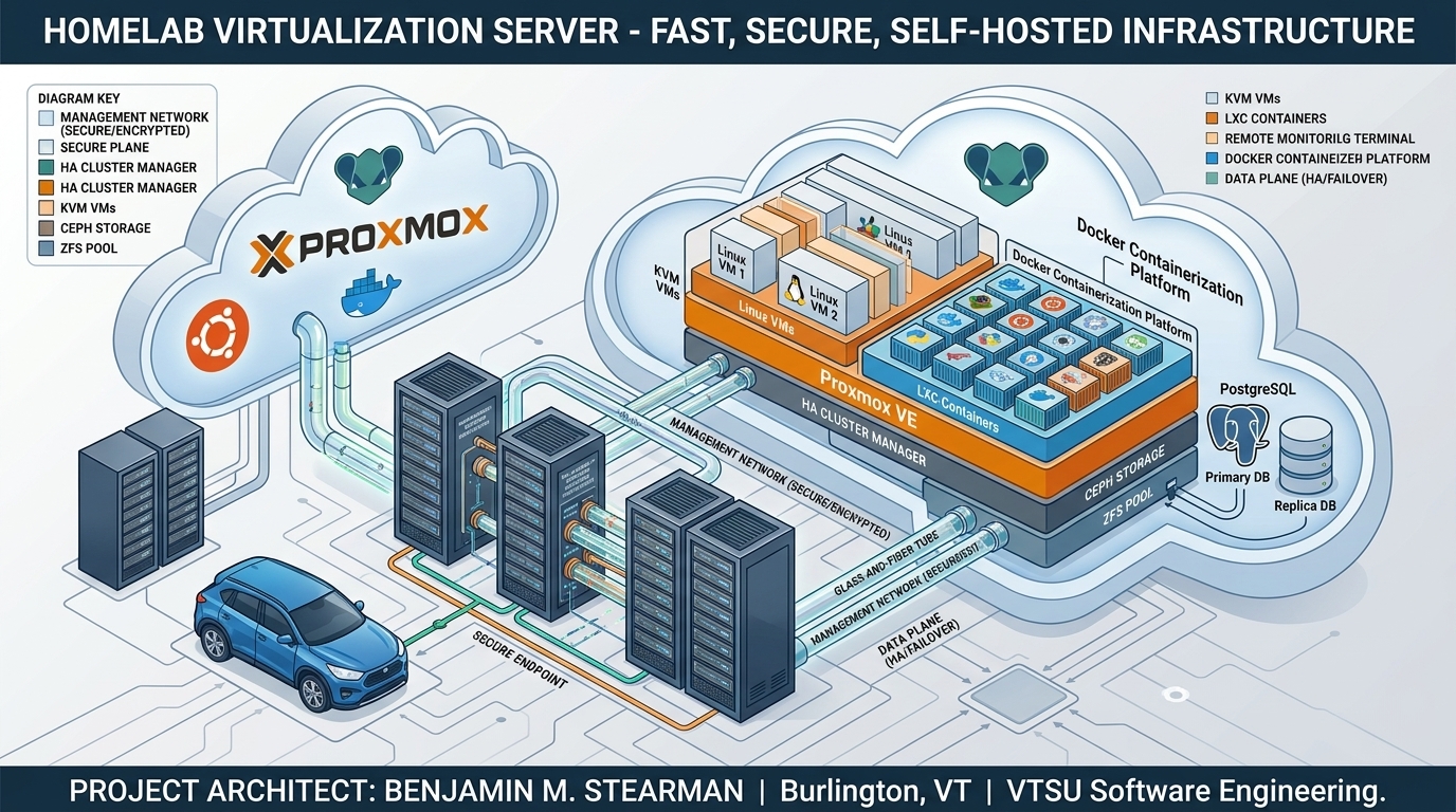Proxmox Homelab Linux Virtualization Server Project Banner